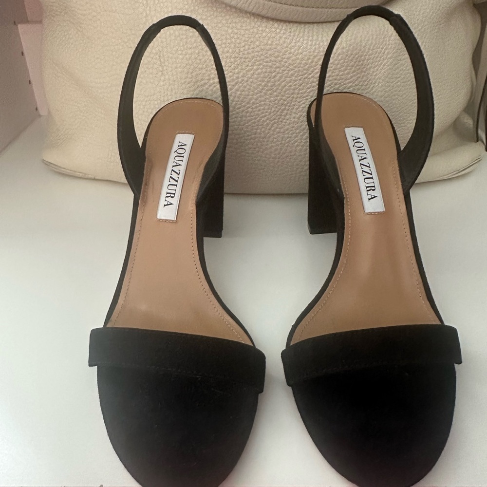 Aquazzura Black Women's So Nude Heels size 37